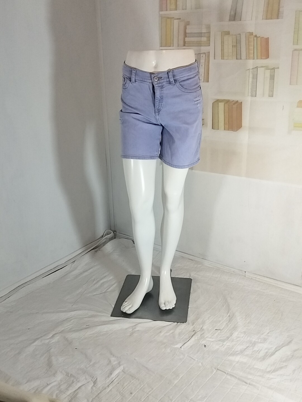 & Other Stories Lavender Denim Bermuda Shorts